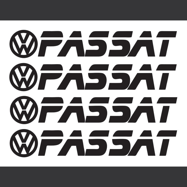 4 db-os autómatrica készlet Volkswagen Passat Vw kilincsek - féknyergek, 12 cm, fekete