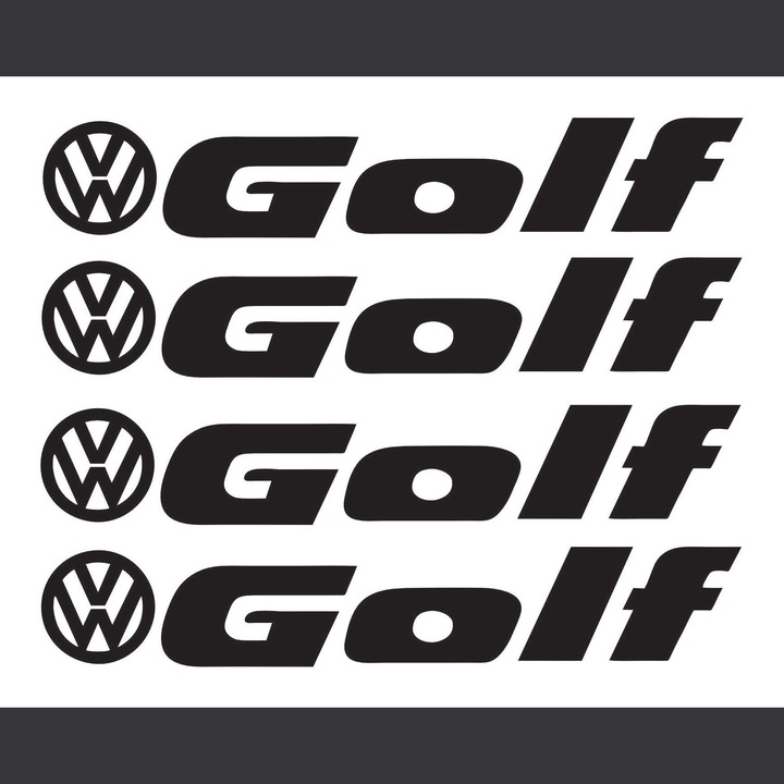4 darabos Volkswagen Golf Vw autómatrica készlet, fogantyúk - féknyergek, 12 cm, fekete
