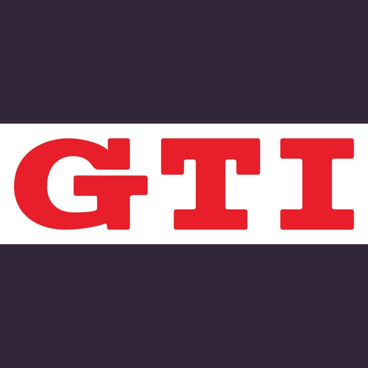 Sticker Auto Volkswagen Vw GTI, 10 cm, rosu