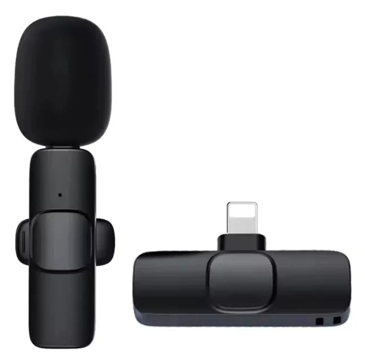 Microfon Wireless Lavaliera, compatibil cu Dispozitivele Android si IOS cu slot type-C, Portabil, Mufa Conectare USB-C, potrivit pentru Inregistrari, transmisii, vlog