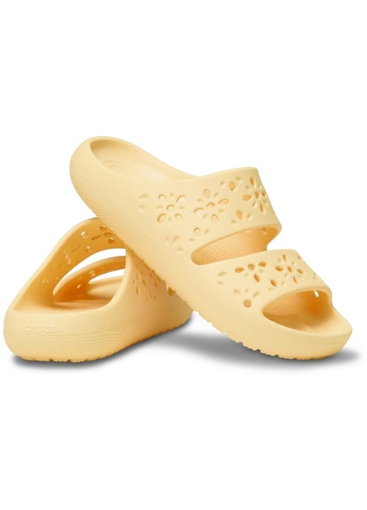 Crocs Classic Floral Cutout női narancssárga fix pántos strandpapucs 210966-78Z Méret 36-37