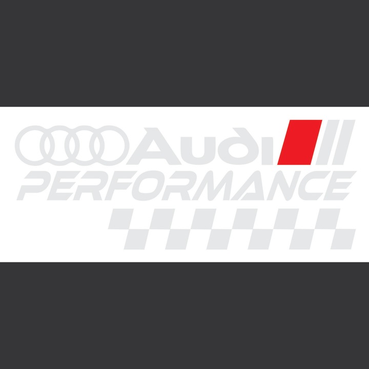 Sticker Auto Audi performance, alb25 cm