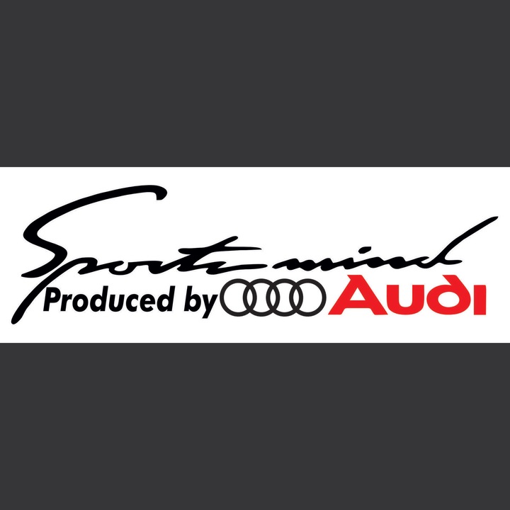 Sticker Auto Audi Sports Mind, negru, 25 cm