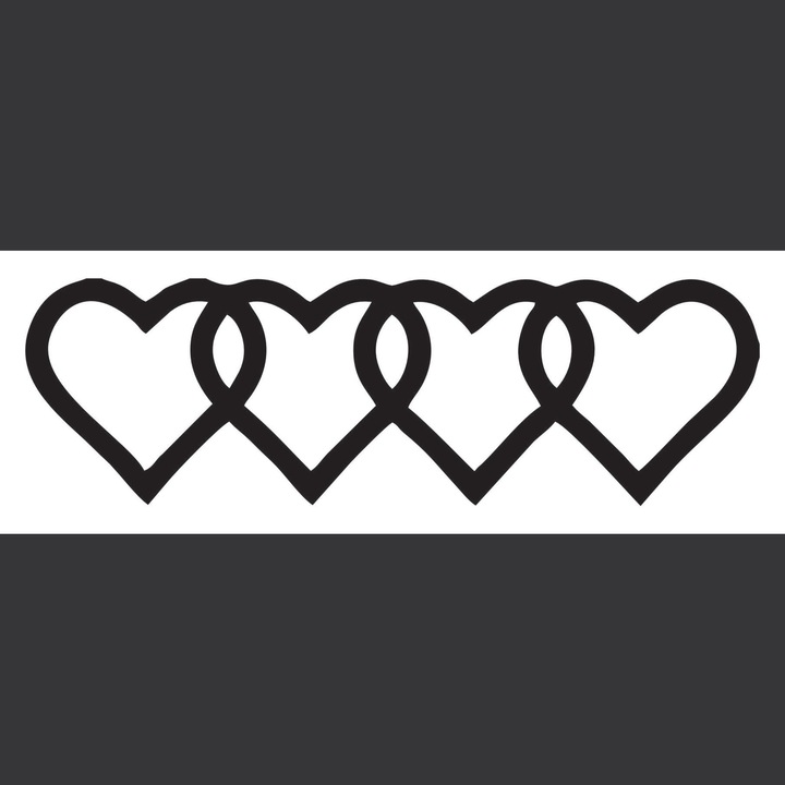 Sticker Auto I love Audi, negru, 20 cm