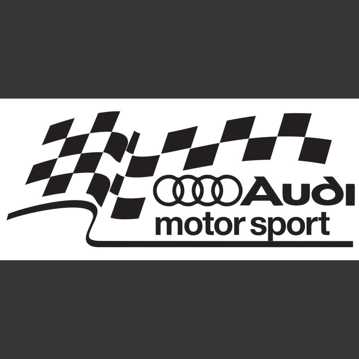 Sticker Auto Audi sport, negru, 20 cm