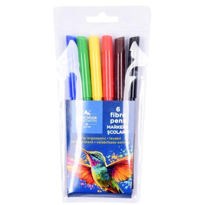 Set 4 x Carioci Colibri, 6 Culori, Koh-I-Noor