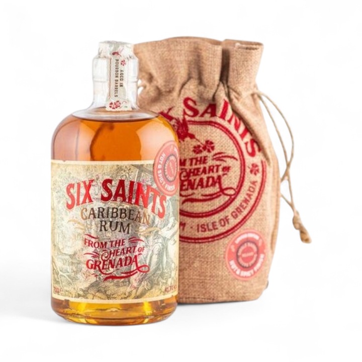 Rom Six Saints Caribbean Rum Gift Bag 41.7%, 0.7L