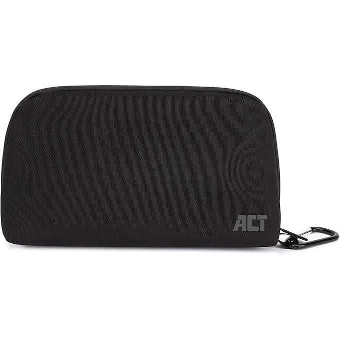 Organizator de calatorie pentru accesorii ACT City, 24 x 5,50 x 14 cm, 7 compartimente, negru