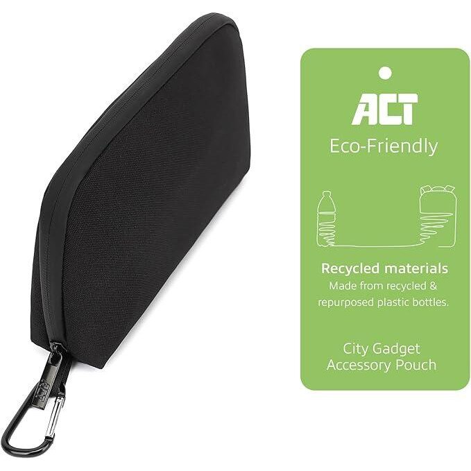 Organizator de calatorie pentru accesorii ACT City, 24 x 5,50 x 14 cm, 7 compartimente, negru