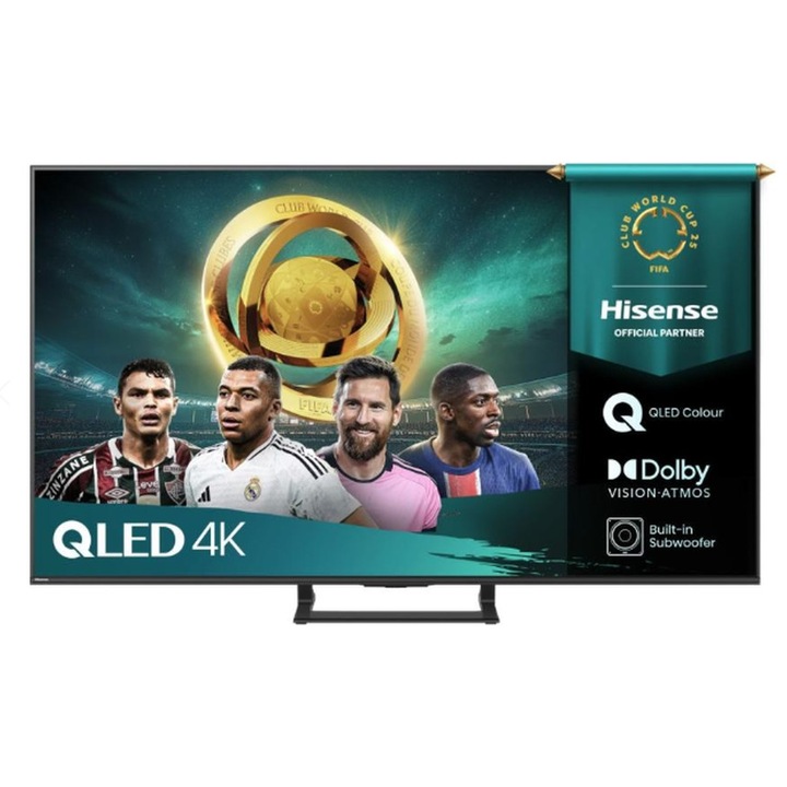 Televizor Smart 55" Hisense 4K Ultra HD, LED HDR, Negru, 20W RMS