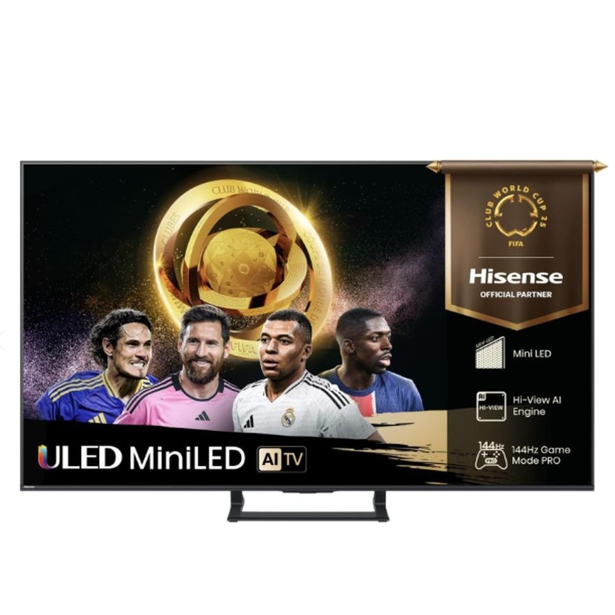 Televizor Hisense 65" E8Q, 4K Ultra HD 3840x2160, ULED, Quantum Dot, 144 Mhz, HDR 10+, HLG, Dolby Vision, Smart TV, senzor de lumina, WiFi Direct, BT, Anyview Cast, incorporat, subwoofer, 4xHDMI, 2xUSB, LAN, CI+, DVB-T2/C/S2, negru 65E8Q