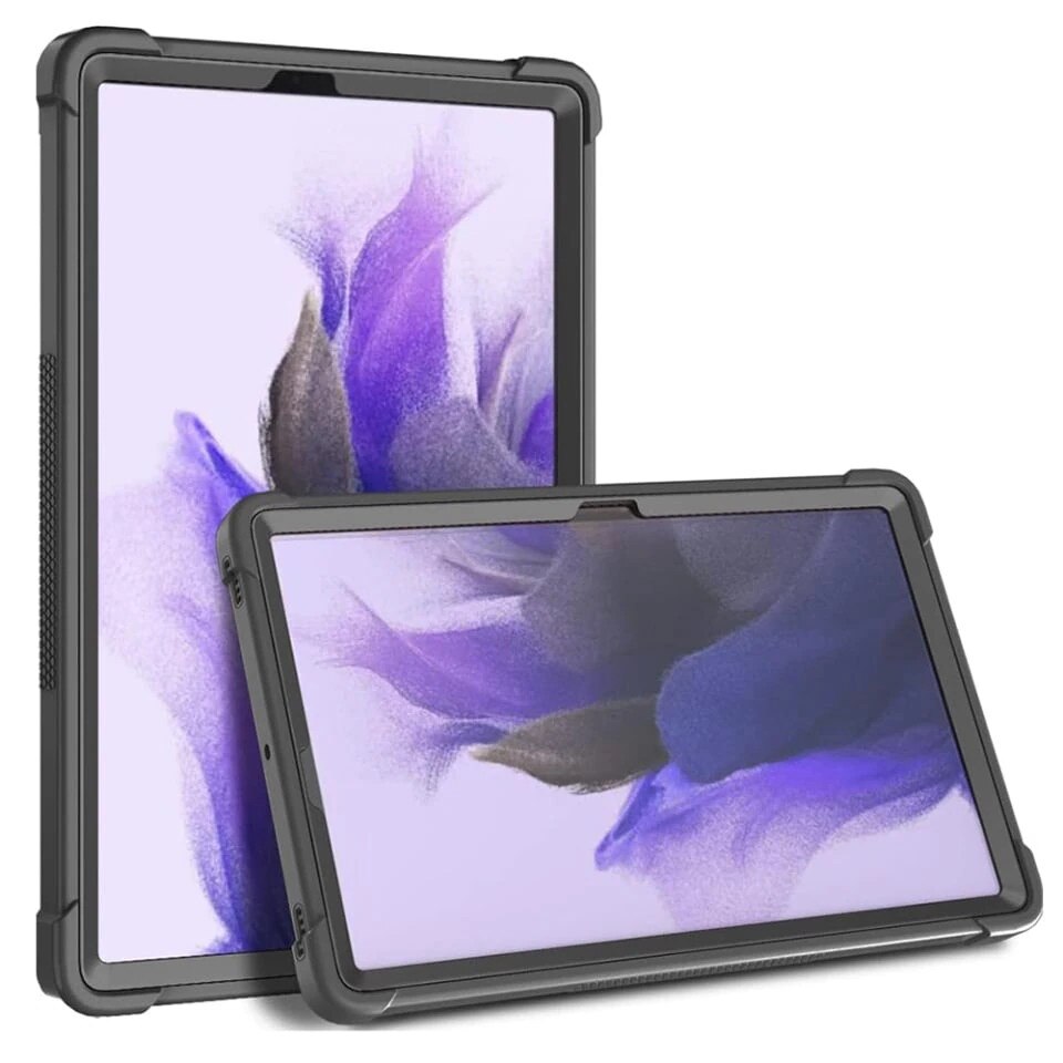 Husa Shockproof Armor pentru Samsung Galaxy Tab S10+/S9+/S9Fe+, 12.4", Sigloo, stand Built-in, Protectie 360, Negru