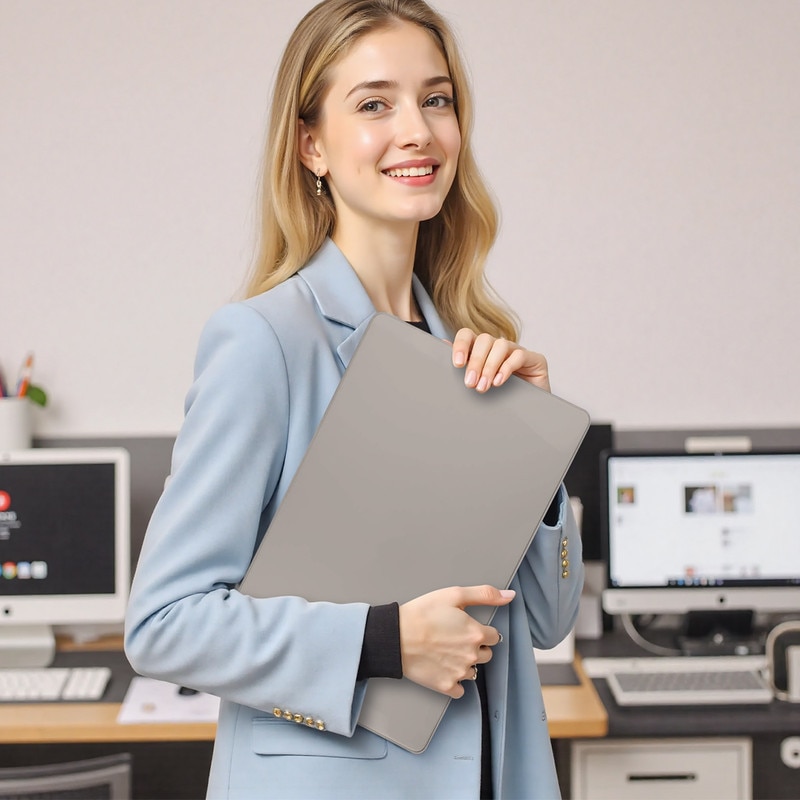Carcasa Laptop pentru MacBook Air 15 inch, versiunea 2025 2024 2023, versiunea M4 A3241 M3 A3114 M2 A2941, carcasa de protectie rigida, carcasa de protectie rezistenta la zgarieturi din cristal, gri