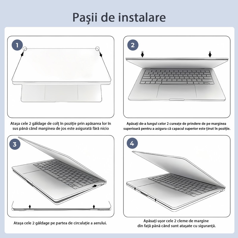 Carcasa Laptop pentru MacBook Pro 16 2025 2024-2021 M4 M3 M2 M1 Pro/Max, compatibila cu A3403 A3186 A2991 A2780 A2485, carcasa de protectie rigida, husa de protectie rezistenta la zgarieturi, violet