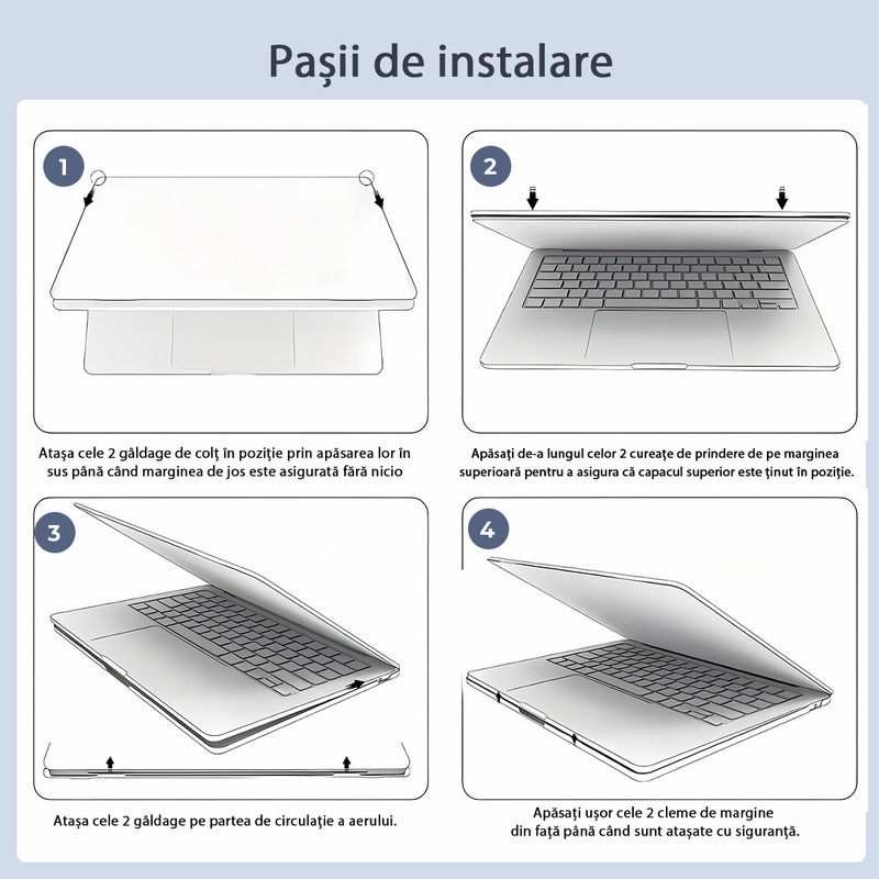 SURANBULI Carcasa Laptop pentru MacBook Pro 13 inch M2 2024 2023 2022-2016 versiunea M1 A2338 A2289 A2251 A2159 A1989 A1706 A1708, carcasa de protectie rigida din cristal rezistenta la zgarieturi, transparenta