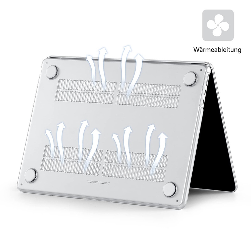 Carcasa de protectie pentru MacBook Air 13 inch, transparenta, roz, 31, 5x22, 5x2cm, set inclus