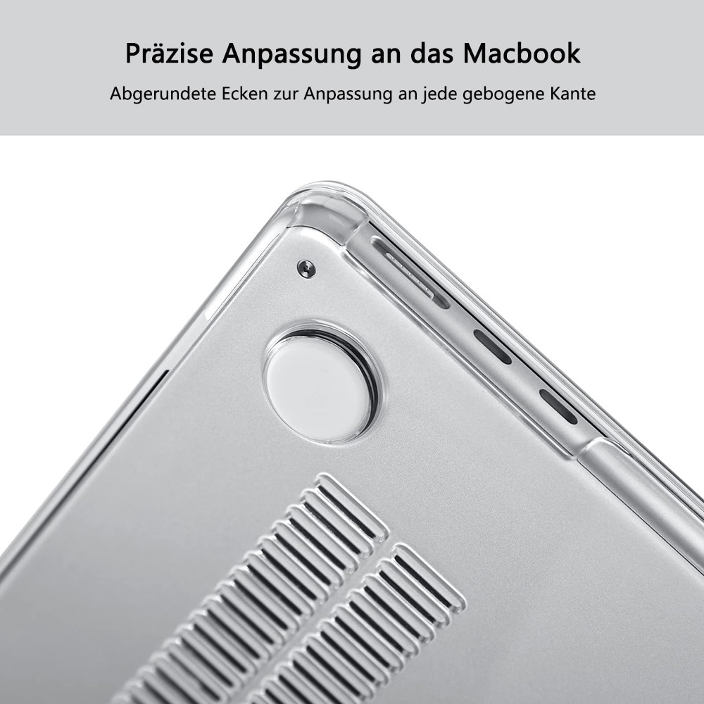 Carcasa de protectie pentru MacBook Air 13 inch, transparenta, roz, 31, 5x22, 5x2cm, set inclus