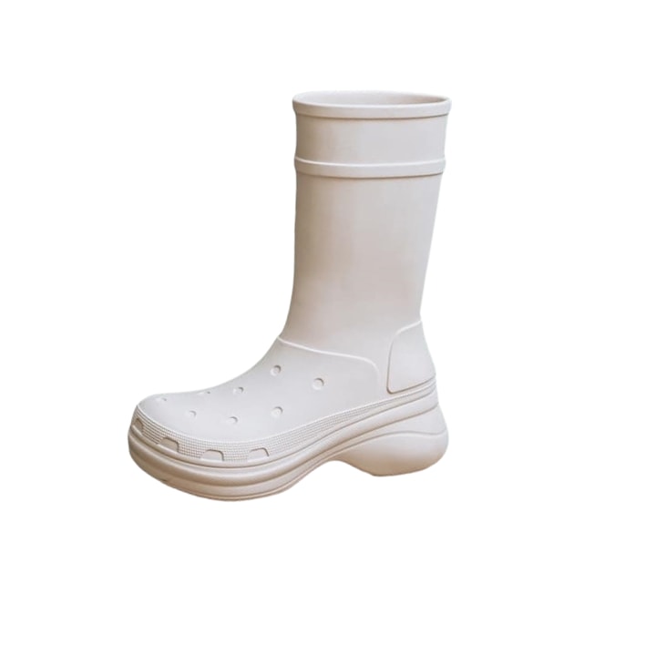 Cizme Cauciuc Famei, Classic Rain Boots, lulux co530, Alb