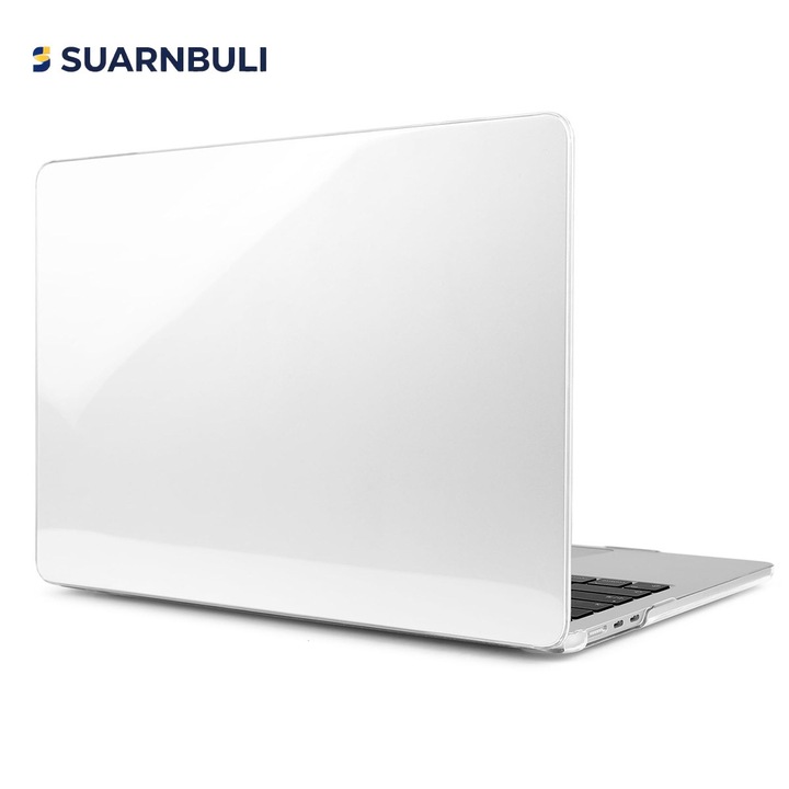 Калъф за MacBook, съвместим с MacBook Air 13 инча (2025, 2024, 2023, 2022) версия M4 A3240, M3 A3113, M2 A2681, твърд кристален защитен калъф, съвместим с MacBook Air 13.6 инча, Прозрачен