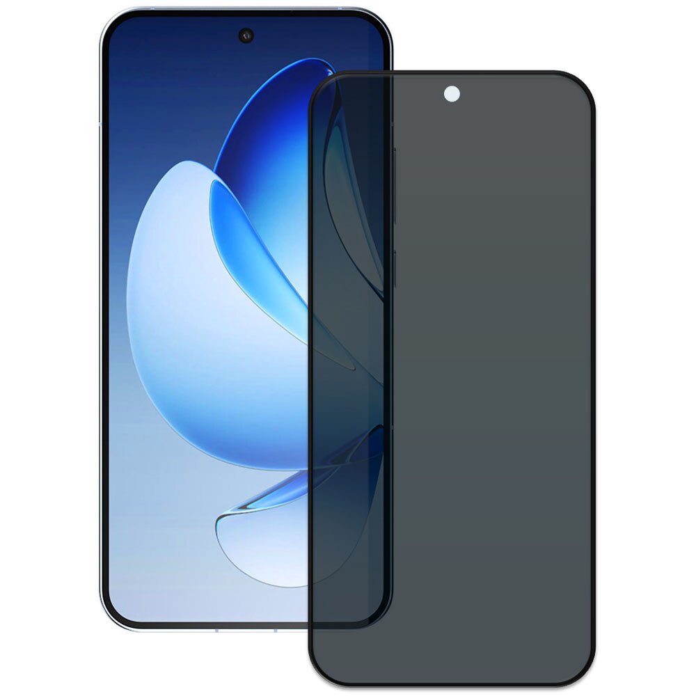 Folie din sticla securizata pentru Oppo Reno 13, HAMSTERBOX Privacy Shield, Protectie completa ecran, Full face, Aplicare rapida, Case Friendly, Negru