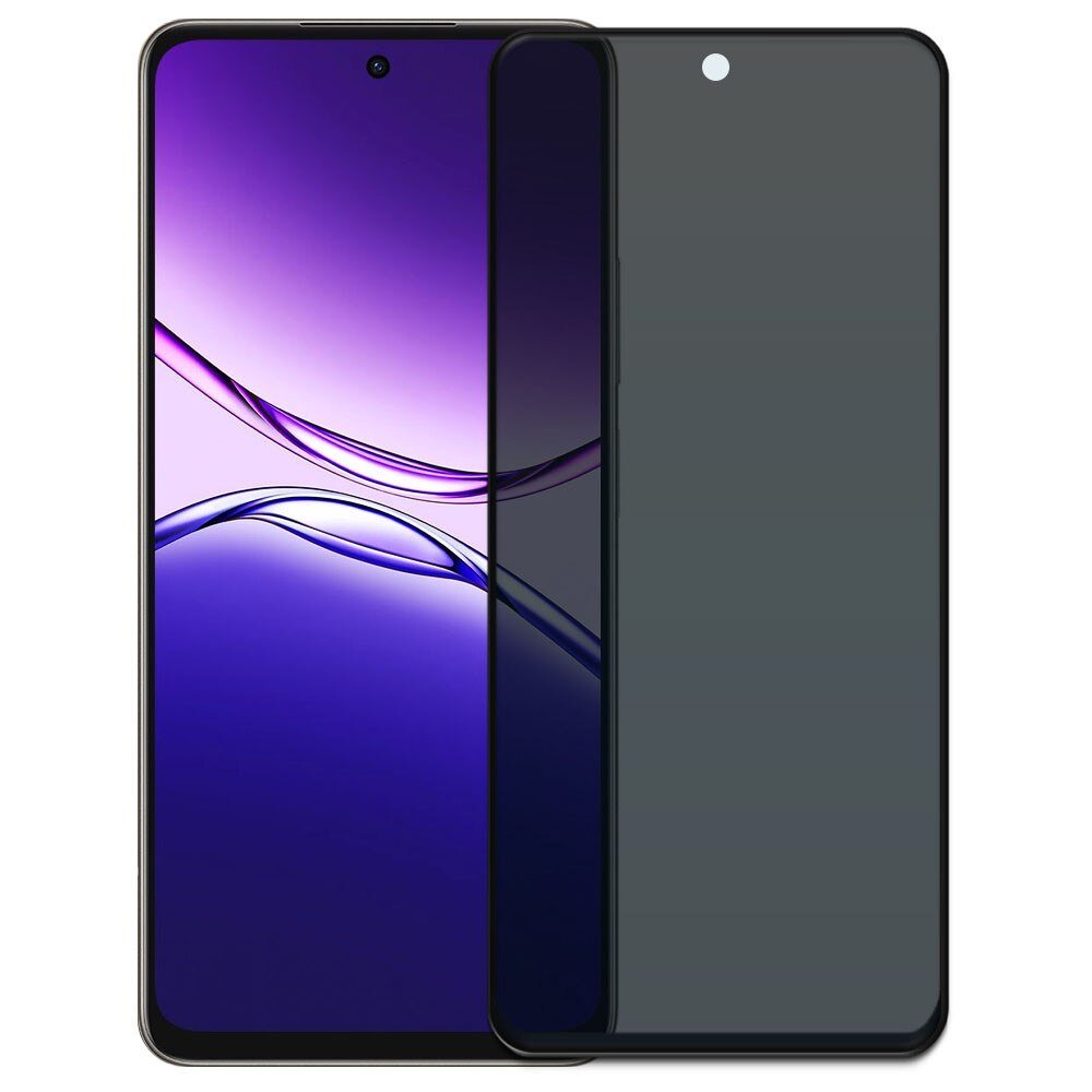 Folie din sticla securizata pentru Oppo A5 Pro (4G / 5G), HAMSTERBOX Privacy Shield, Protectie completa ecran, Full face, Aplicare rapida, Case Friendly, Negru