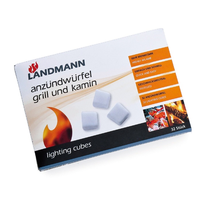 Set 32 cuburi pentru aprindere gratar Landmann, baza kerosen