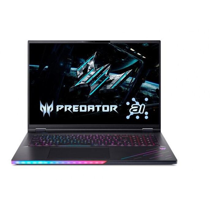 Gaming 18" Predator Helios 18 AI PH18-73, WQXGA Mini LED 250Hz, Procesor Intel Core Ultra 9 275HX (36M Cache, up to 5.40 GHz), 32GB DDR5, 2TB SSD, GeForce RTX 5080 16GB, Win 11 Pro, Abyssal Black