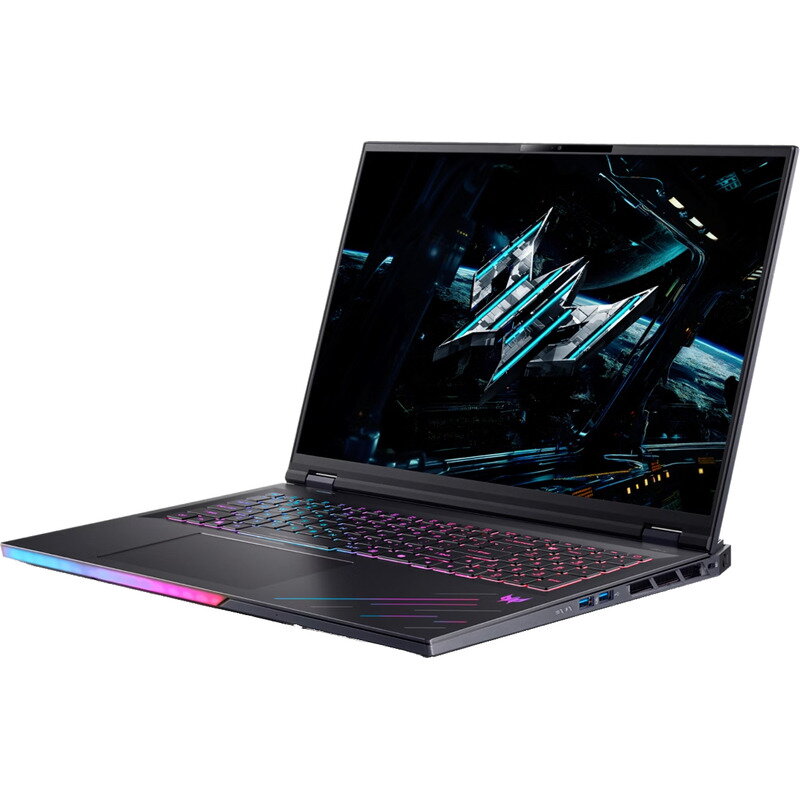 Gaming 18" Predator Helios 18 AI PH18-73, WQXGA Mini LED 250Hz, Procesor Intel Core Ultra 9 275HX (36M Cache, up to 5.40 GHz), 32GB DDR5, 2TB SSD, GeForce RTX 5080 16GB, Win 11 Pro, Abyssal Black