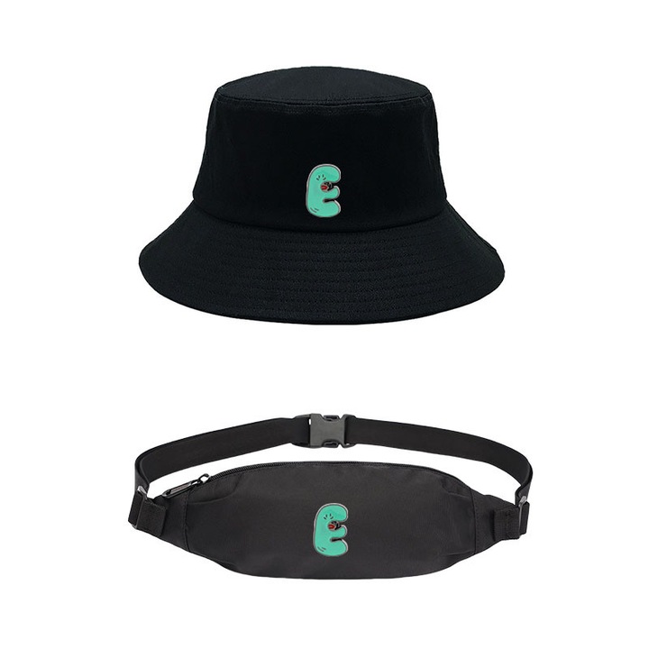 Set Caciula si Geanta Crossbody, Negru, 56-58 CM