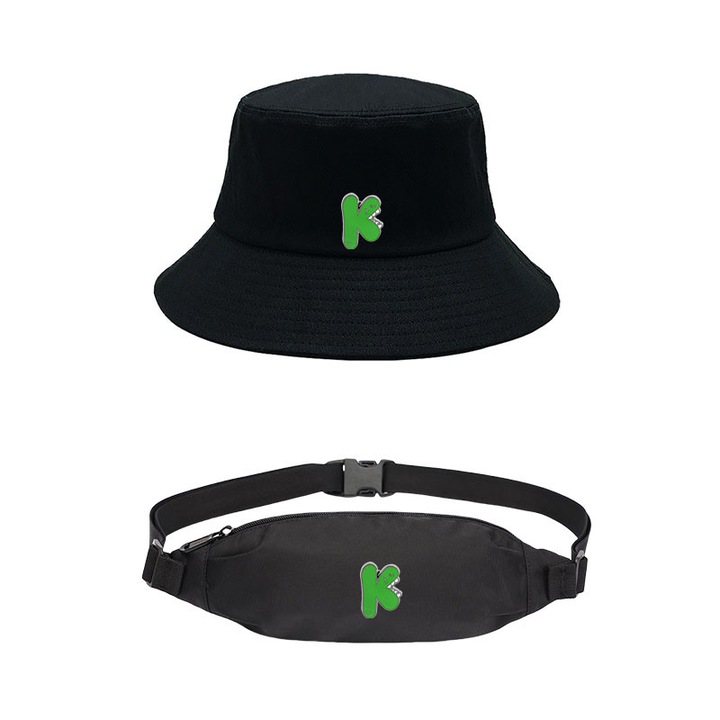 Set caciula si geanta crossbody, negru, 56-58 cm, poliester