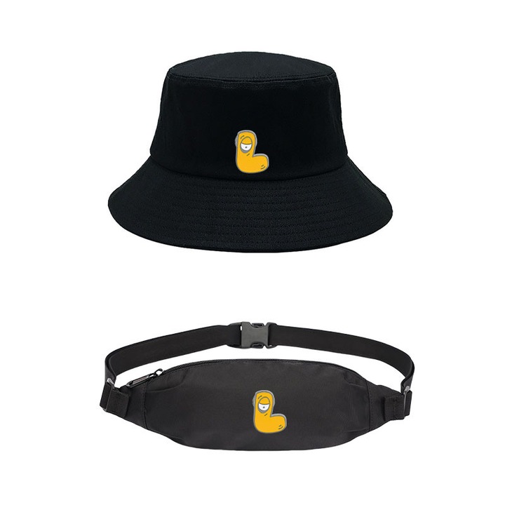 Set Caciula si Geanta Crossbody, Negru, 56-58 CM