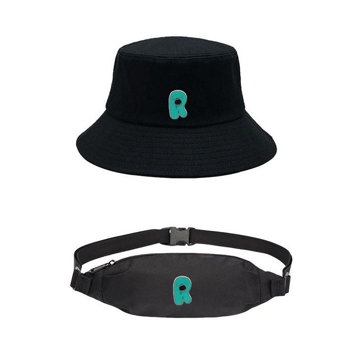 Set Caciula si Geanta Crossbody, Negru, 56-58 CM