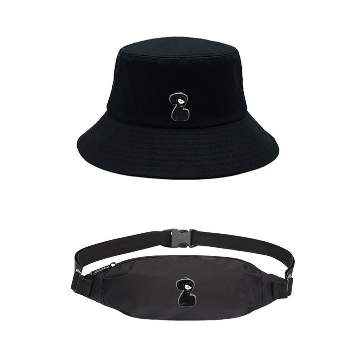 Set caciula si geanta crossbody, negru, 56-58 cm