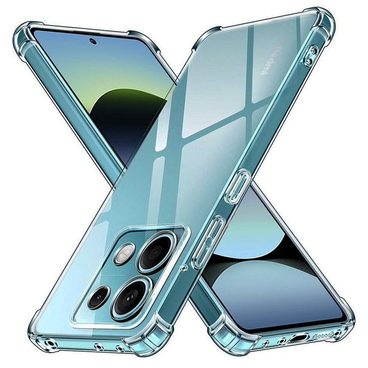 Висококачествен антишоков калъф, съвместим с Xiaomi Redmi Note 14S, OPTIM SOLUTION, гъвкав силикон