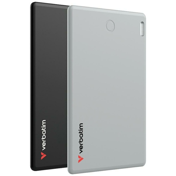 Set 2 dispozitive anti-pierdere Verbatim, negru/argintiu, compact, Bluetooth, plastic