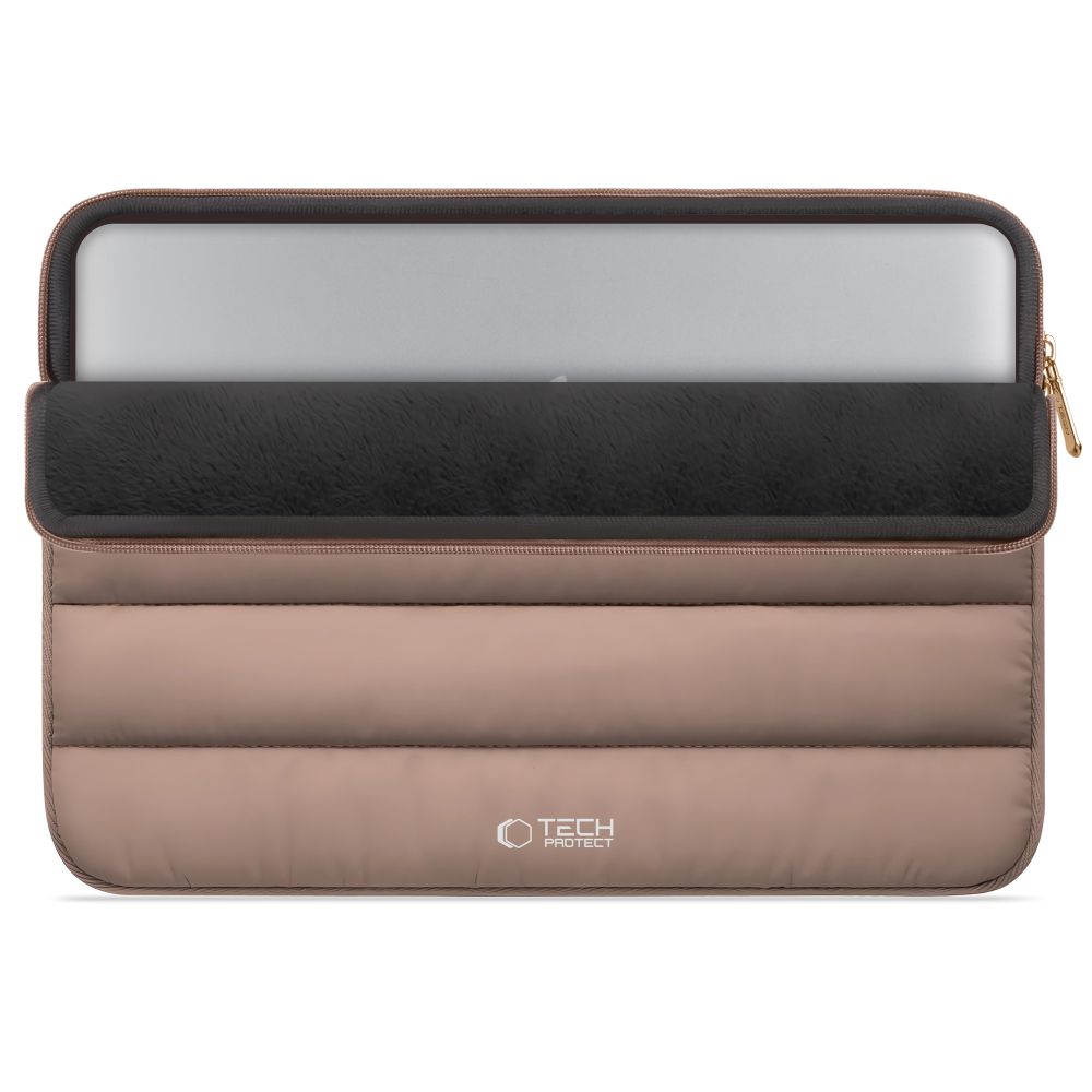 Husa TECH-PROTECT Fluffy compatibila cu laptop 13/14 inch Walnut