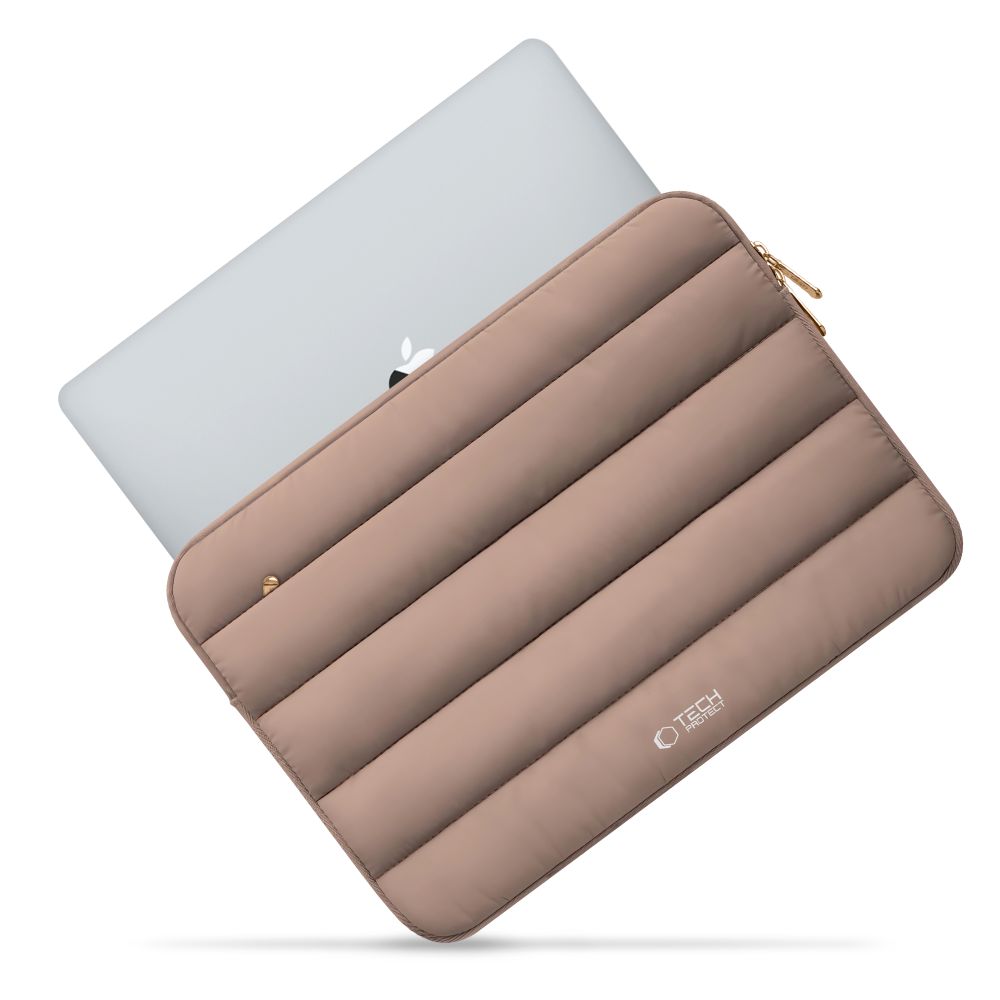 Husa TECH-PROTECT Fluffy compatibila cu laptop 13/14 inch Walnut