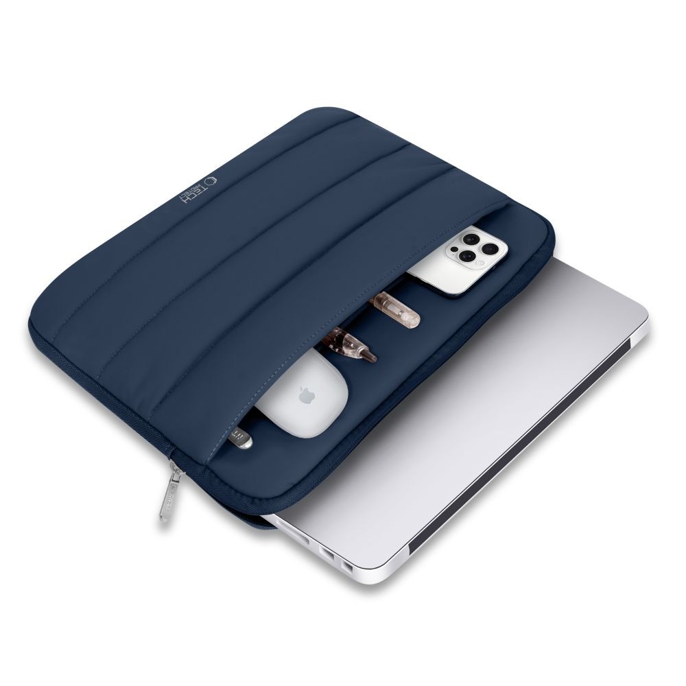 Husa TECH-PROTECT Fluffy compatibila cu laptop 15/16 inch Navy