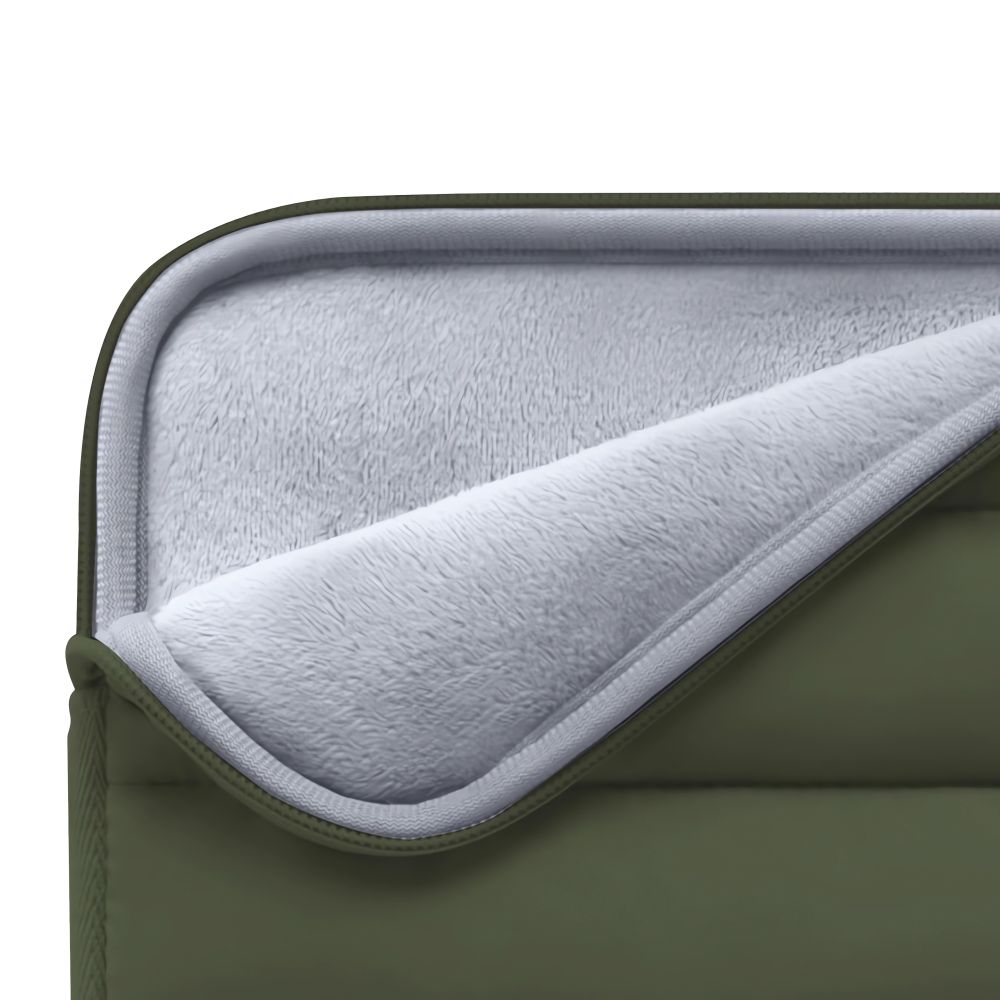 Husa TECH-PROTECT Fluffy compatibila cu laptop 15/16 inch Army Green