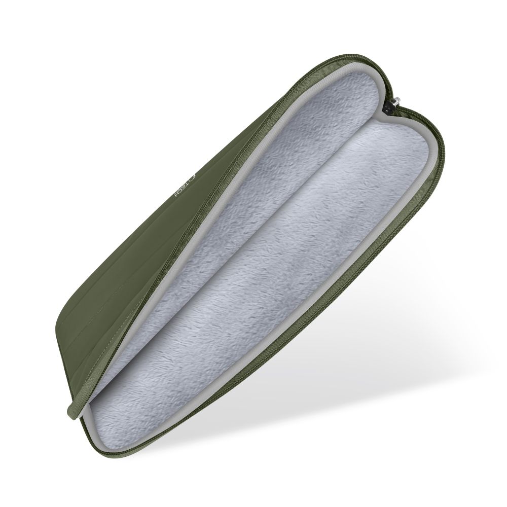 Husa TECH-PROTECT Fluffy compatibila cu laptop 15/16 inch Army Green
