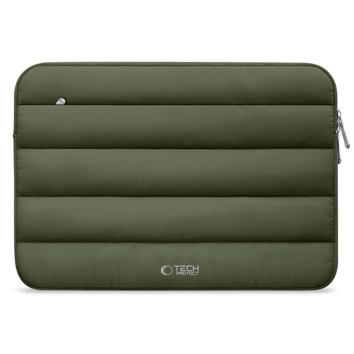 Husa TECH-PROTECT Fluffy compatibila cu laptop 15/16 inch Army Green