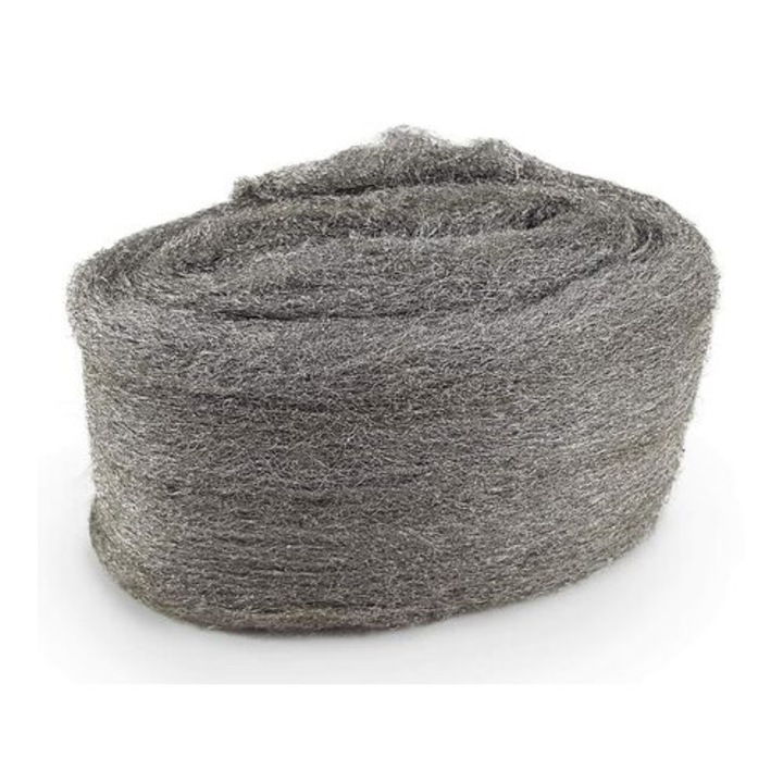 Set de lana de otel, 150g, gri, pentru curatare si lustruire