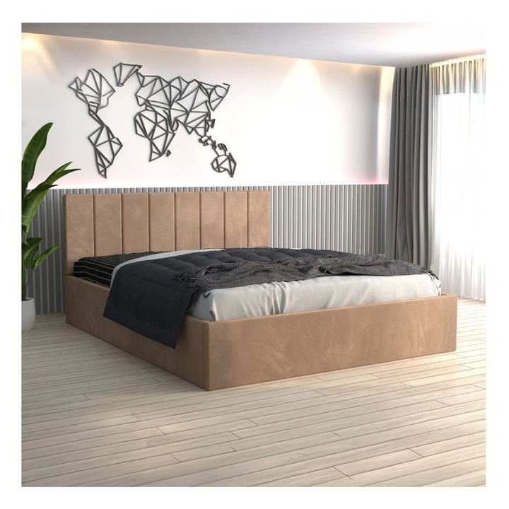 Pat Tapitat Sorin Crem + Saltea Lux Ortopedica