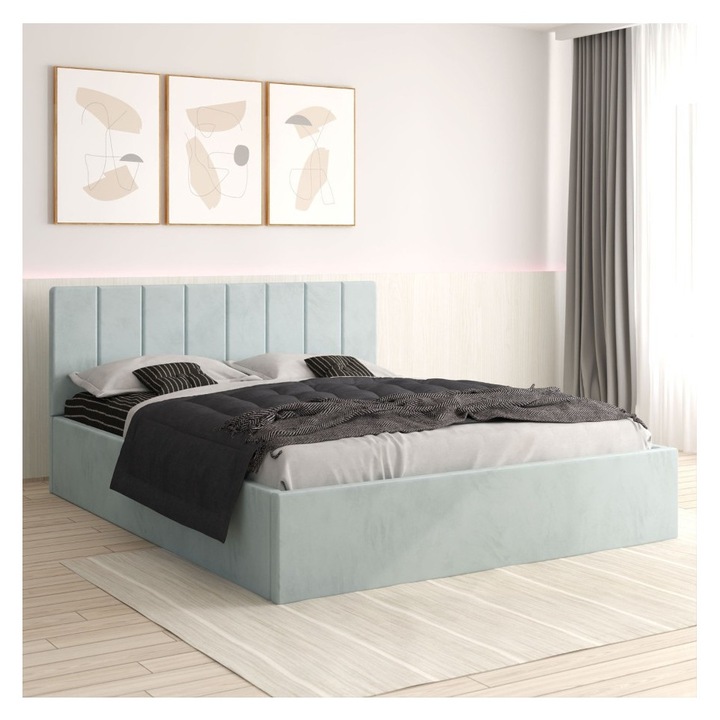 Pat Tapitat Sorin Lemon + Saltea Lux Ortopedica