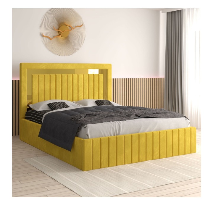 Pat Tapitat Ianis Galben + Saltea Lux Ortopedica