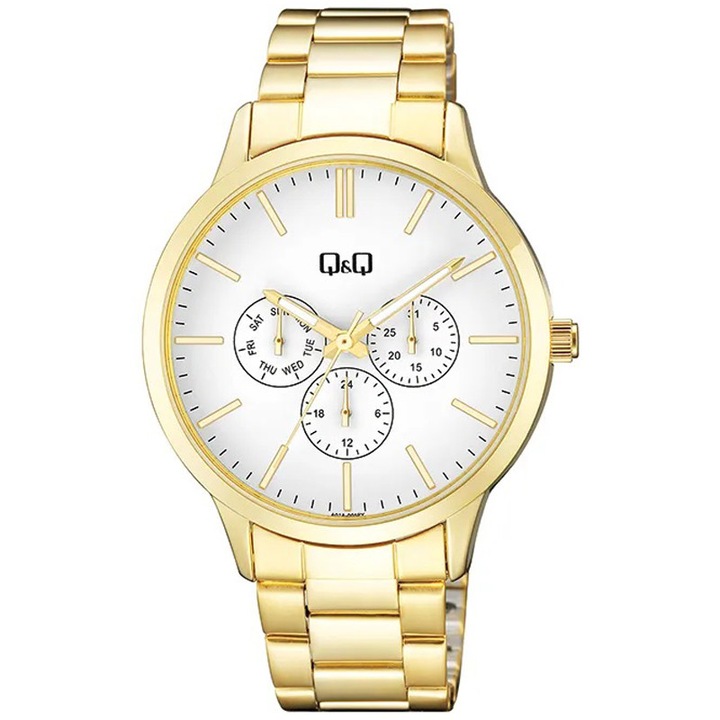 Férfi analóg karóra Q&Q A01A-005PY, arany
