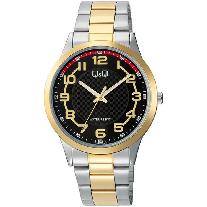Férfi analóg karóra Q&Q C10A-070PY, arany