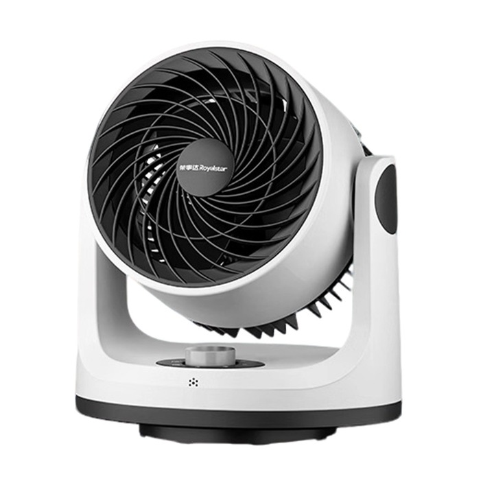 Ventilator, reglarea vitezei vantului cu 3 viteze, alimentare cu aer 3D, rotatie stanga si dreapta, lungime cablu 2m, compact si portabil, culoare alba