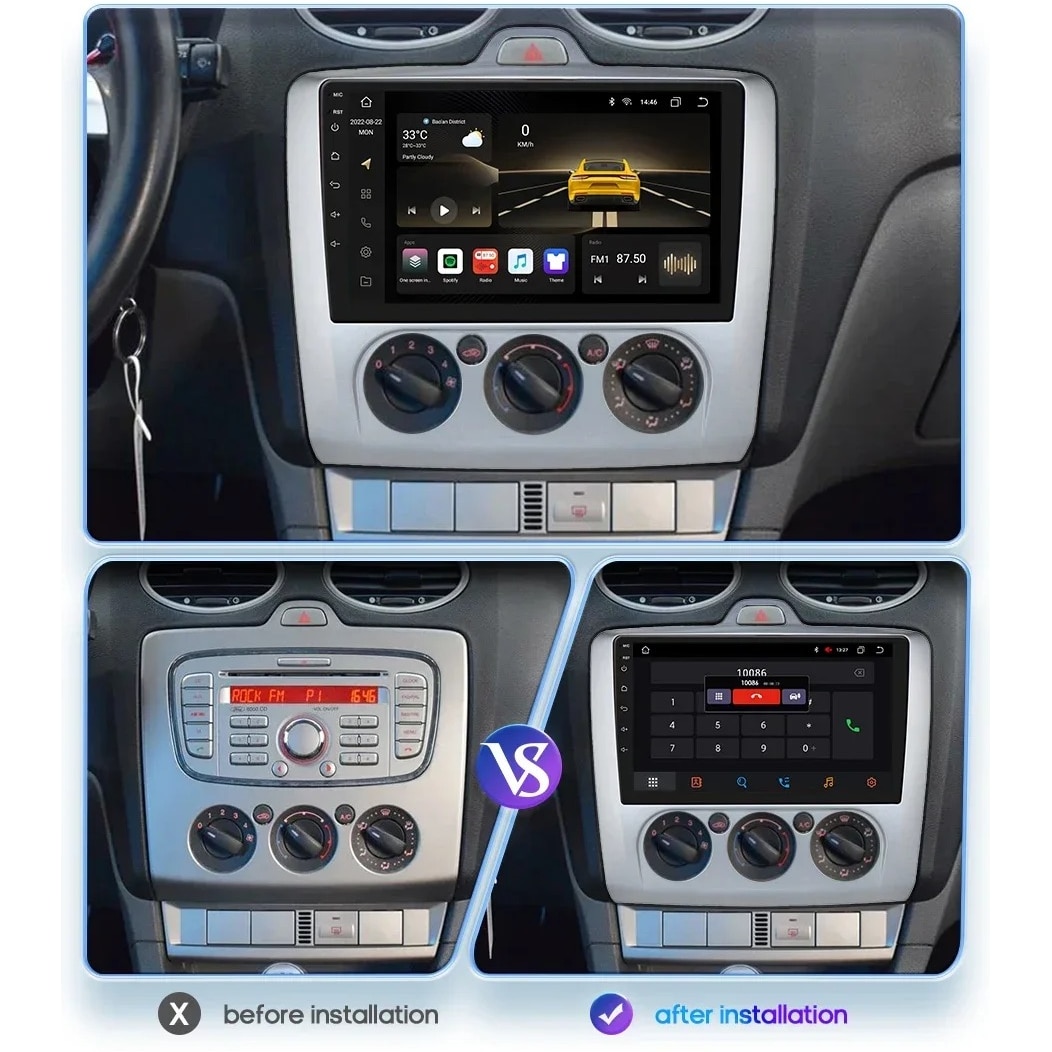 Sistem multimedia Ford Focus/Ford Focus/2004-2011/9 inch