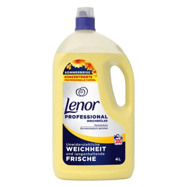 Balsam concentrat de rufe Lenor Professional Summer Breeze, 4 l, 200 spalari